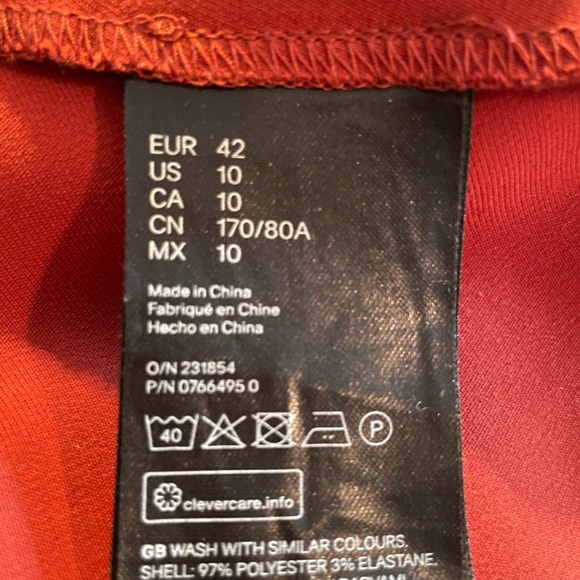 Burnt Orange H&M Skater Skirt - Picture 2 of 6